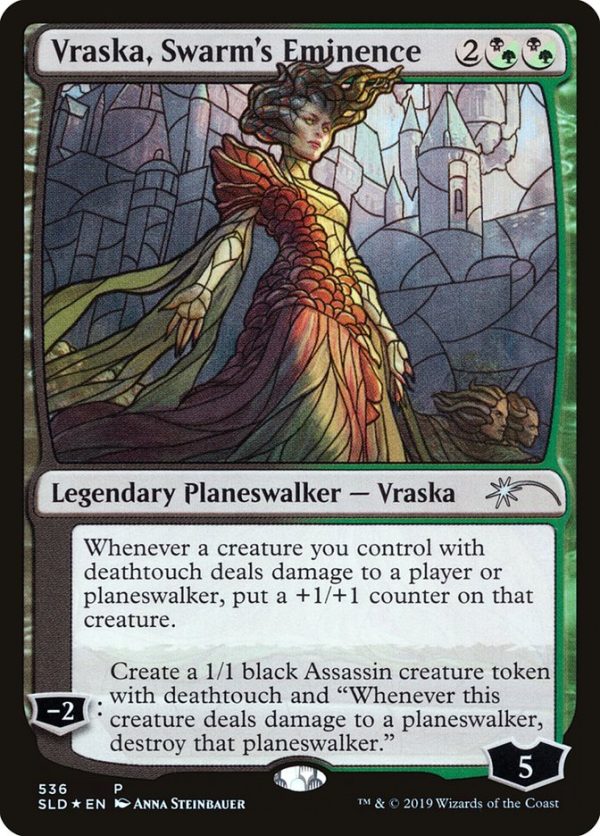 Vraska, Swarm s Eminence (Stained Glass) [Secret Lair Drop Promos] on Sale