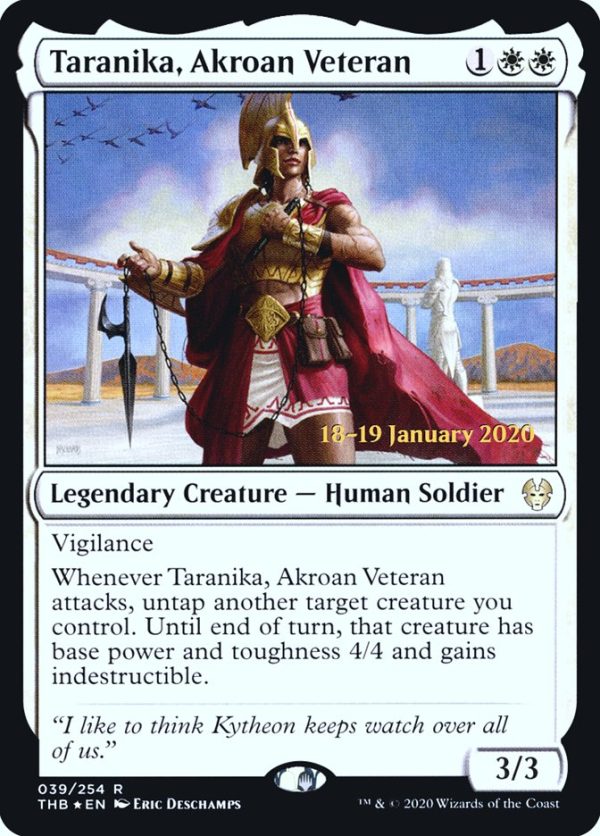 Taranika, Akroan Veteran [Theros Beyond Death Prerelease Promos] Online Hot Sale