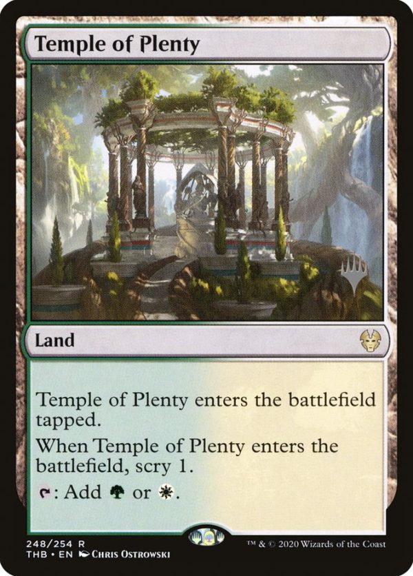 Temple of Plenty (Promo Pack) [Theros Beyond Death Promos] For Discount