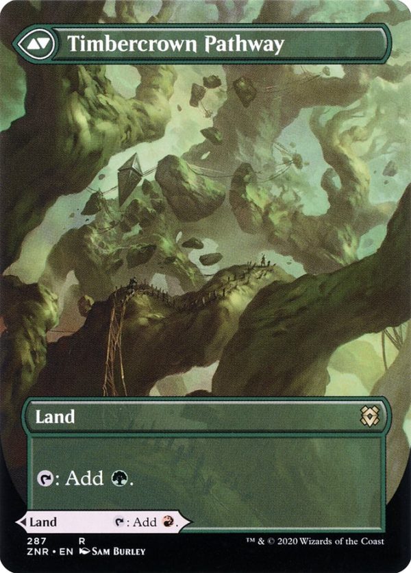 Cragcrown Pathway    Timbercrown Pathway (Borderless Alternate Art) [Zendikar Rising] Sale