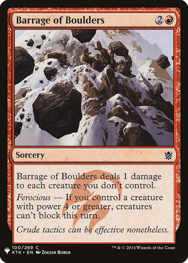 Barrage of Boulders [Mystery Booster] For Cheap