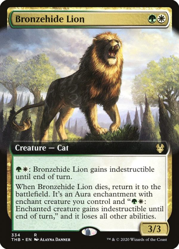 Bronzehide Lion (Extended Art) [Theros Beyond Death] Cheap