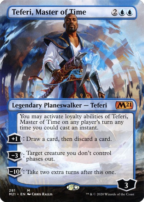 Teferi, Master of Time (Borderless) [Core Set 2021] Hot on Sale