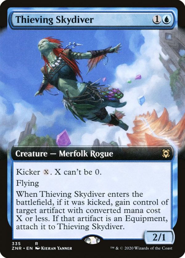 Thieving Skydiver (Extended Art) [Zendikar Rising] Sale