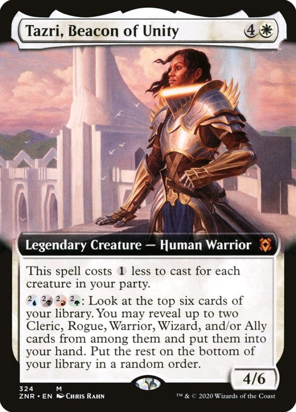 Tazri, Beacon of Unity (Extended Art) [Zendikar Rising] Cheap