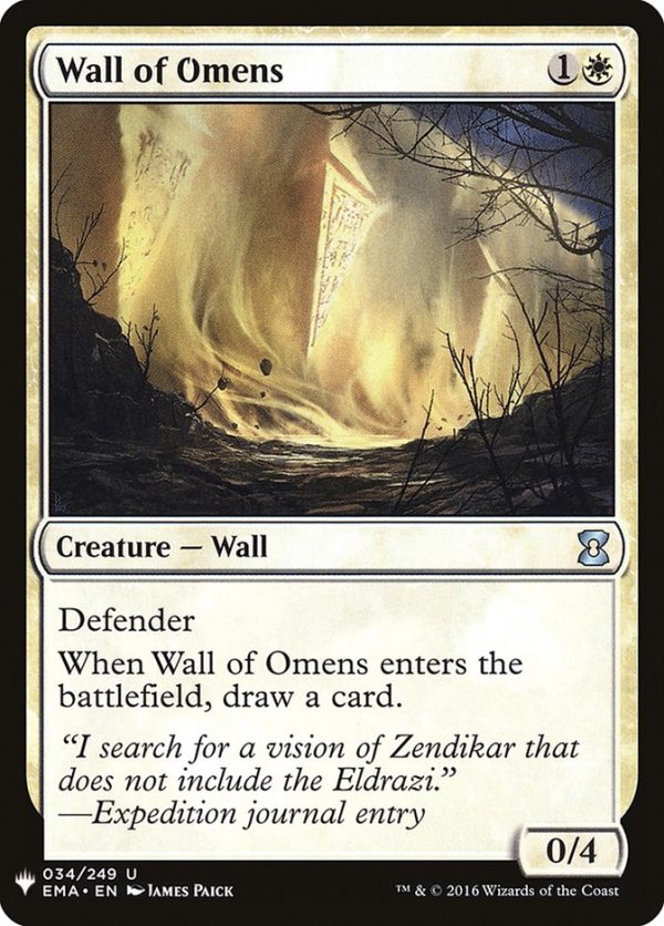 Wall of Omens [Mystery Booster] For Sale