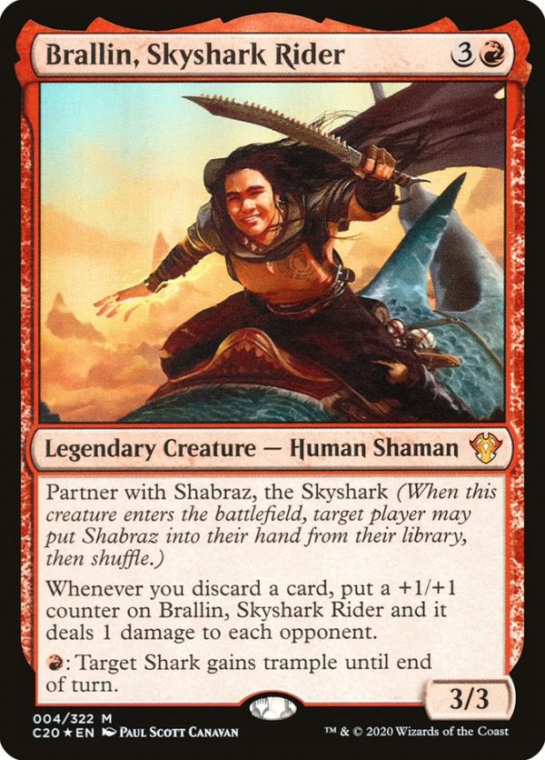 Brallin, Skyshark Rider [Commander 2020] For Cheap