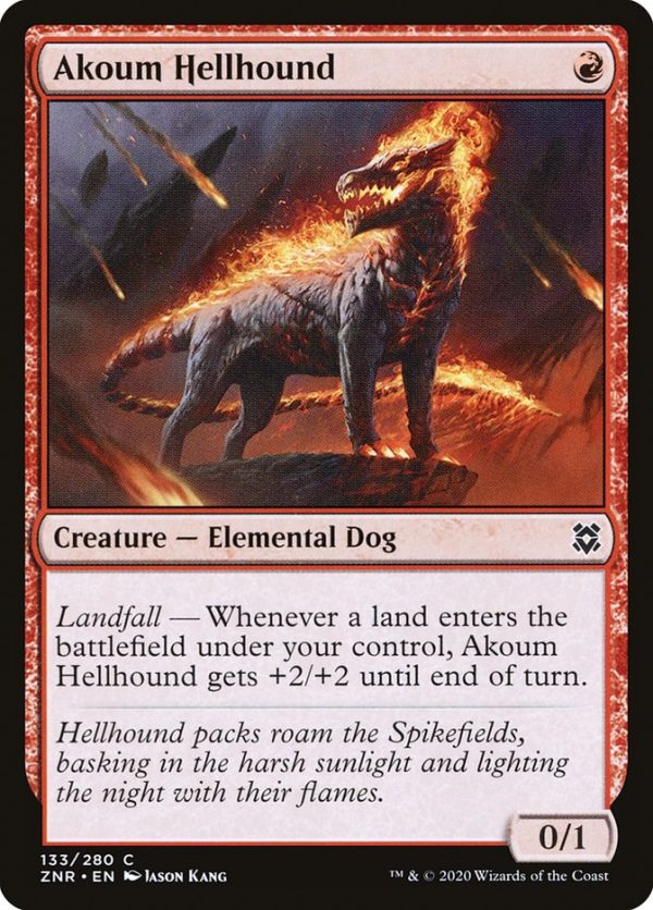 Akoum Hellhound [Zendikar Rising] For Sale