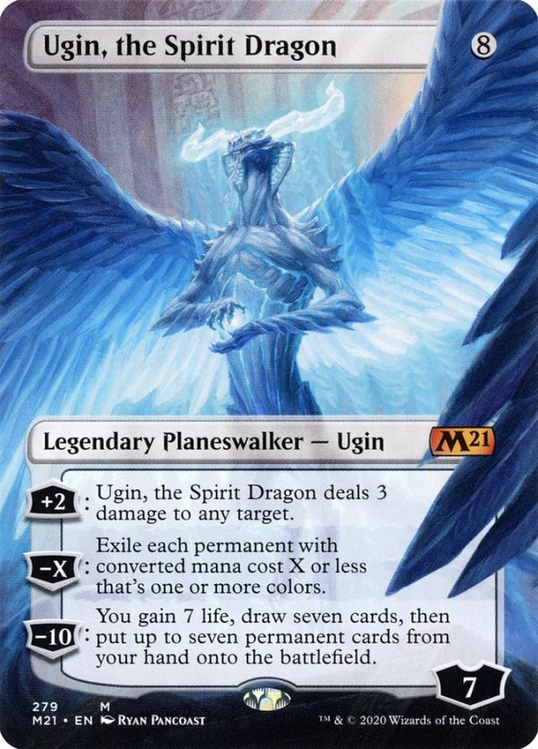 Ugin, the Spirit Dragon (279) (Borderless) [Core Set 2021] on Sale