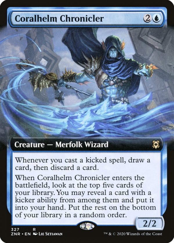 Coralhelm Chronicler (Extended Art) [Zendikar Rising] Online