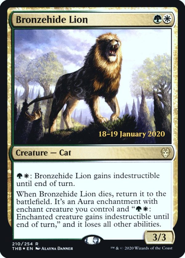 Bronzehide Lion [Theros Beyond Death Prerelease Promos] Supply