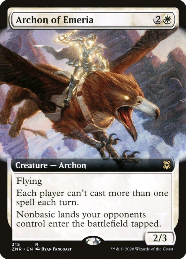 Archon of Emeria (Extended Art) [Zendikar Rising] Cheap