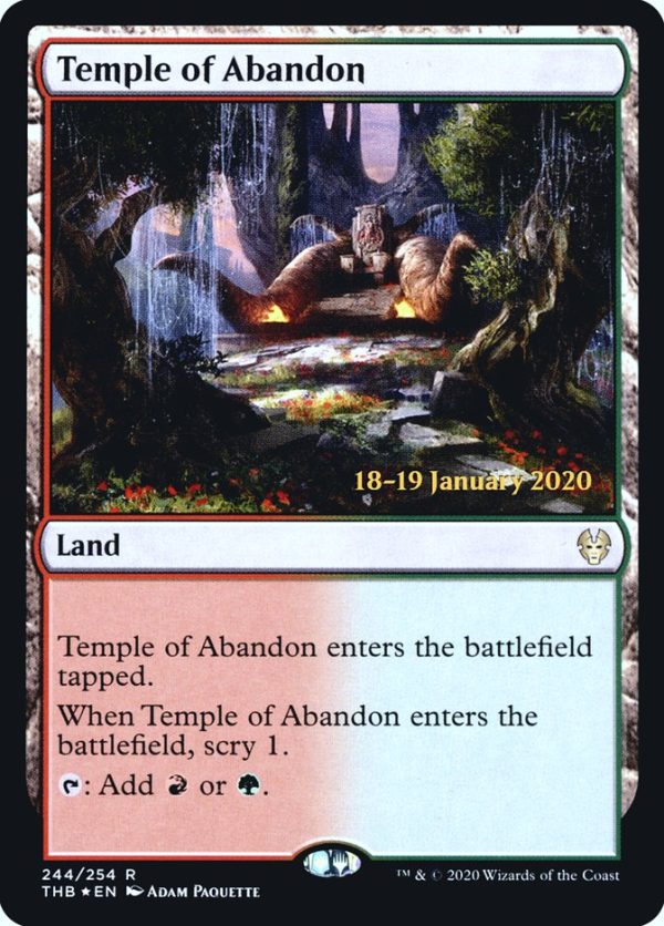 Temple of Abandon [Theros Beyond Death Prerelease Promos] Sale