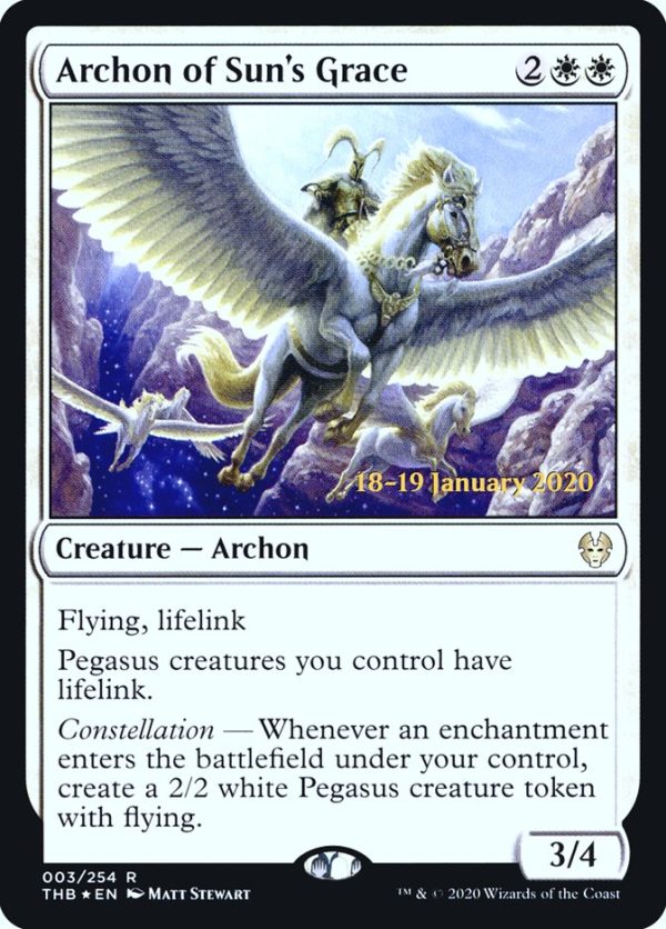 Archon of Sun s Grace [Theros Beyond Death Prerelease Promos] Sale