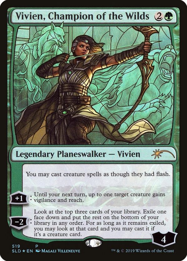 Vivien, Champion of the Wilds (Stained Glass) [Secret Lair Drop Promos] For Sale