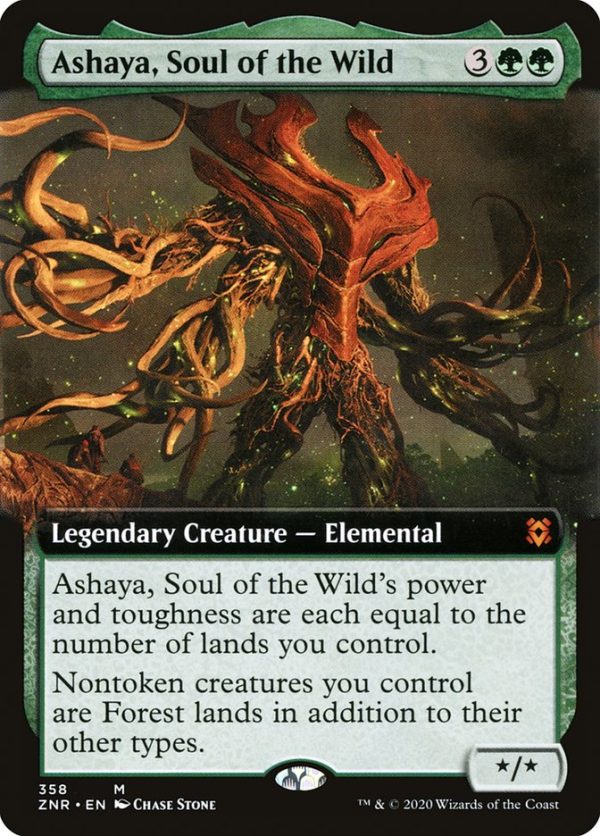 Ashaya, Soul of the Wild (Extended Art) [Zendikar Rising] For Discount